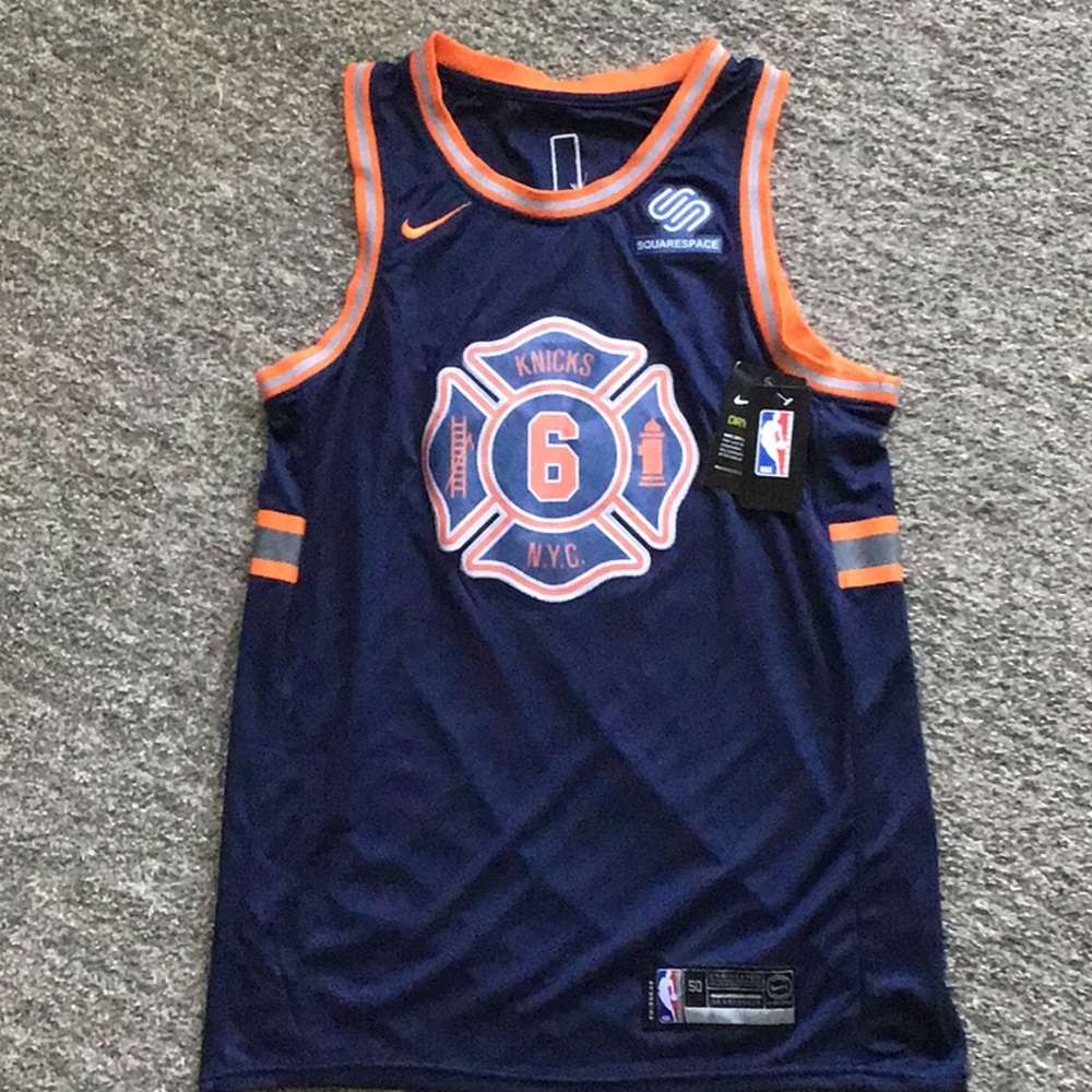 2017 NBA City Edition New York Knicks FDNY Kristaps Porzingis Jersey 44 M